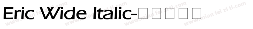Eric Wide Italic字体转换